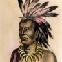Depiction of chief of the Miami tribe Little Turtle.