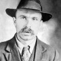 Black and white photograph of Italian-born American anarchist Bartolomeo Vanzetti. 