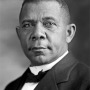 Black and white photograph of educator and reformer Booker T. Washington.
