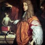 Portrait of English wit and poet John Wilmot, 2nd Earl of Rochester with monkey.