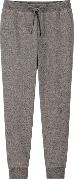 A pair of gray sweatpants