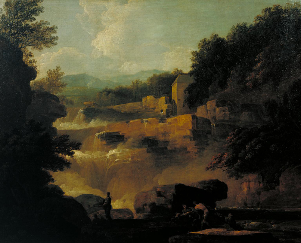 Falls of Clyde: Stonebyres, by Jacob More, c. 1771.