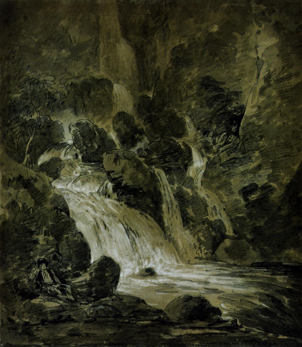 Waterfall at Keswick, by George Howland Beaumont, 1803. Photograph © Tate (CC-BY-NC-ND 3.0).