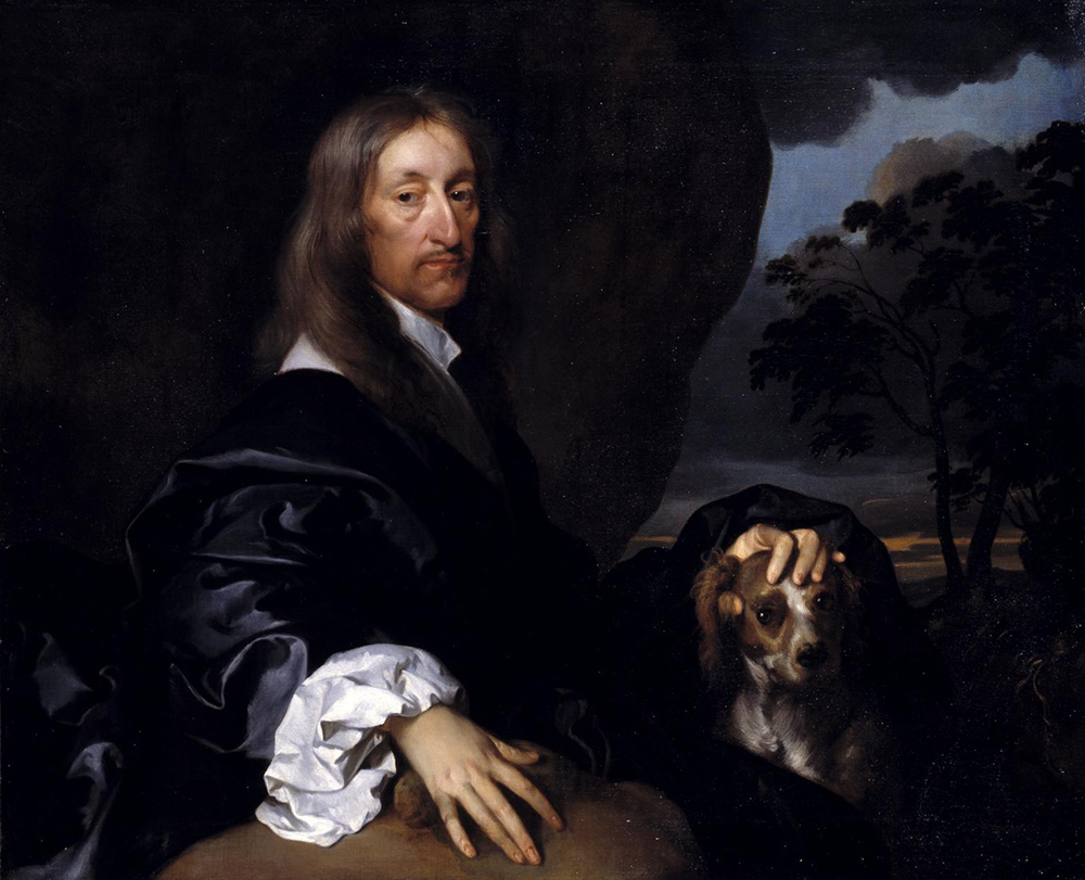 Portrait of a Gentleman with a Dog, Probably Sir Thomas Tipping, by Gilbert Soest, c. 1660.