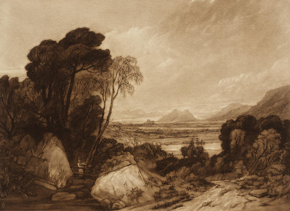 Dumbarton Rock, by Frank Short, c. 1937.