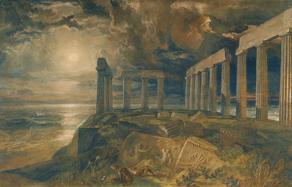 The Temple of Poseidon at Sunium, by J.M.W. Turner, c. 1834.