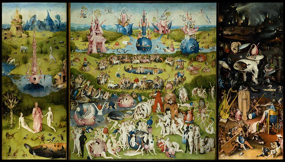 The Garden of Earthly Delights, by Hieronymus Bosch, c. 1490.