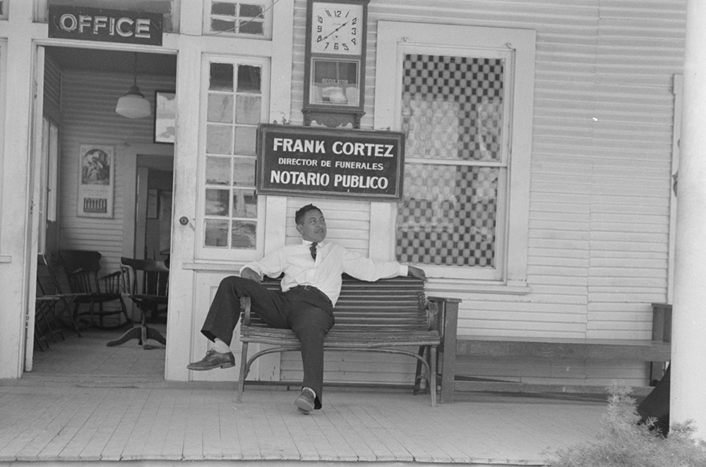 Funeral director, Mexican district, San Antonio, Texas, 1939. Photograph by Russell Lee. Library of Congress, Prints and Photographs Division.