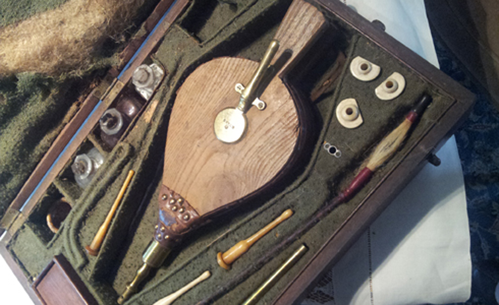 Eighteenth-century tobacco enema resuscitation kit, from the personal collection of Dr. K. Garth Huston. (Megan Rosenbloom)