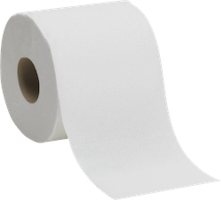 A roll of toilet paper