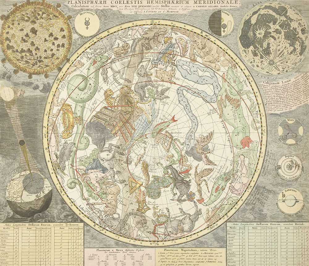 Star map, c. 1722. Rijkmuseum.