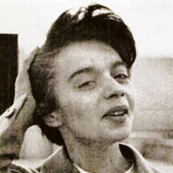 A black-and-white photograph of Urszula Discher.