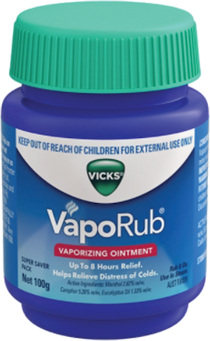 A bottle of Vicks VapoRub
