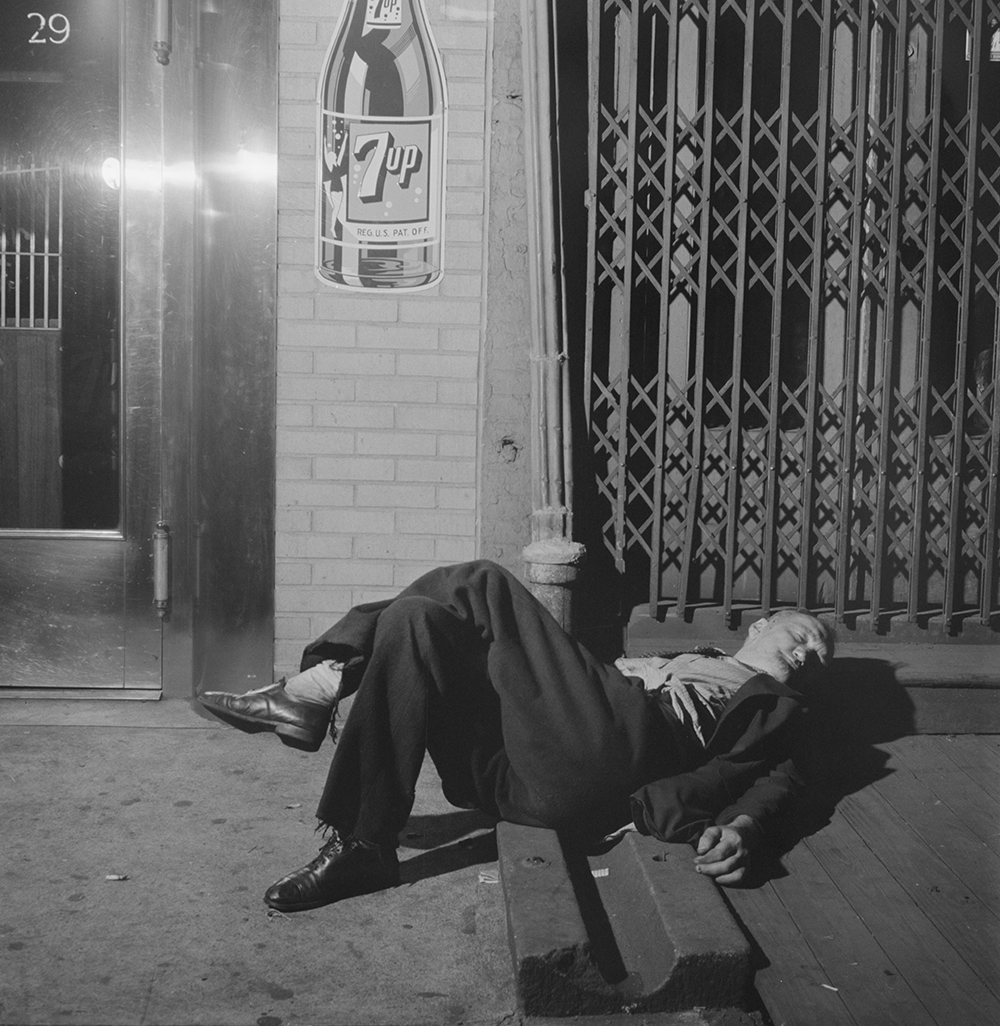 New York, New York. The Bowery about 10 p.m., 1942. Photograph by Marjory Collins. Library of Congress, Prints and Photographs.