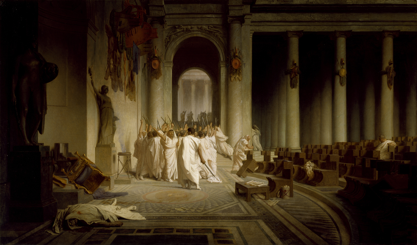 The Death of Caesar, by Jean-Léon Gérôme, c. 1859. The Walters Art Museum.