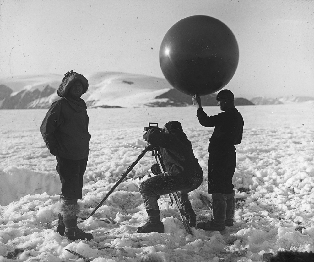 Photograph of a later Wegener expedition, 1930. Wikimedia Commons, Alfred Wegener Institute.
