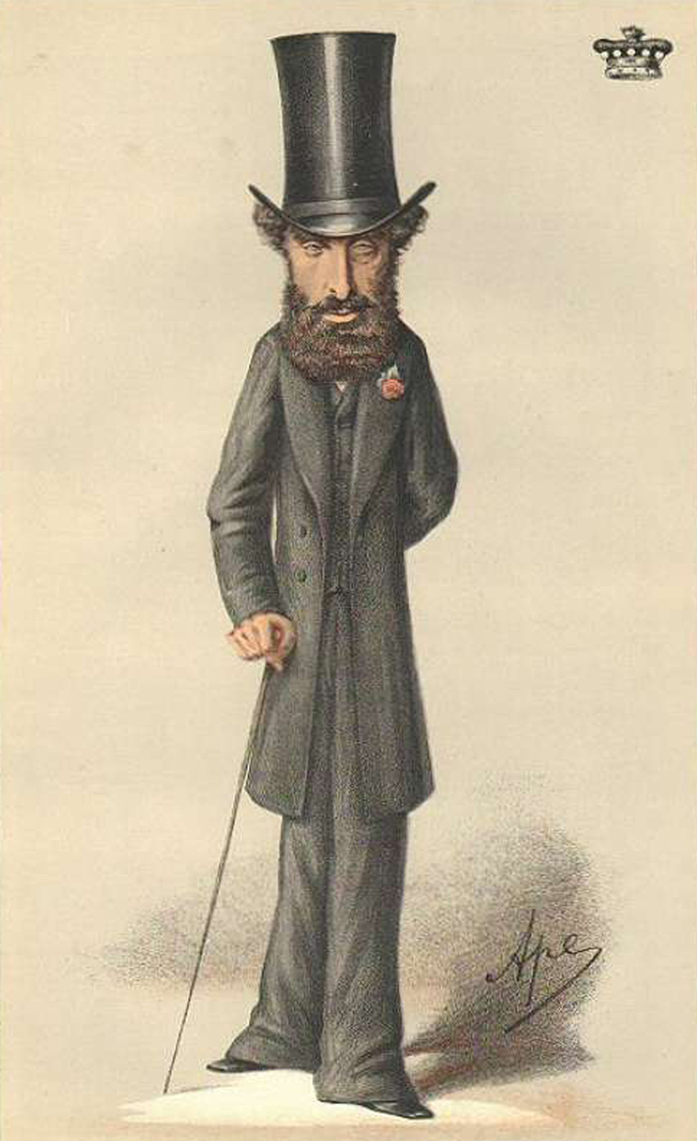 Caricature of Edward Bulwer-Lytton from Vanity Fair, by Carlo Pellegrini, 1870. Wikimedia Commons.