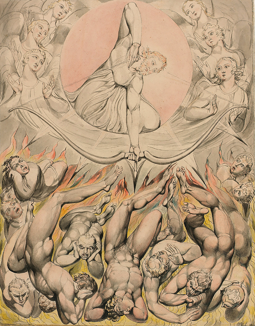 The Casting of the Rebel Angels into Hell (illustration of Milton’s Paradise Lost), by William Blake, 1808.