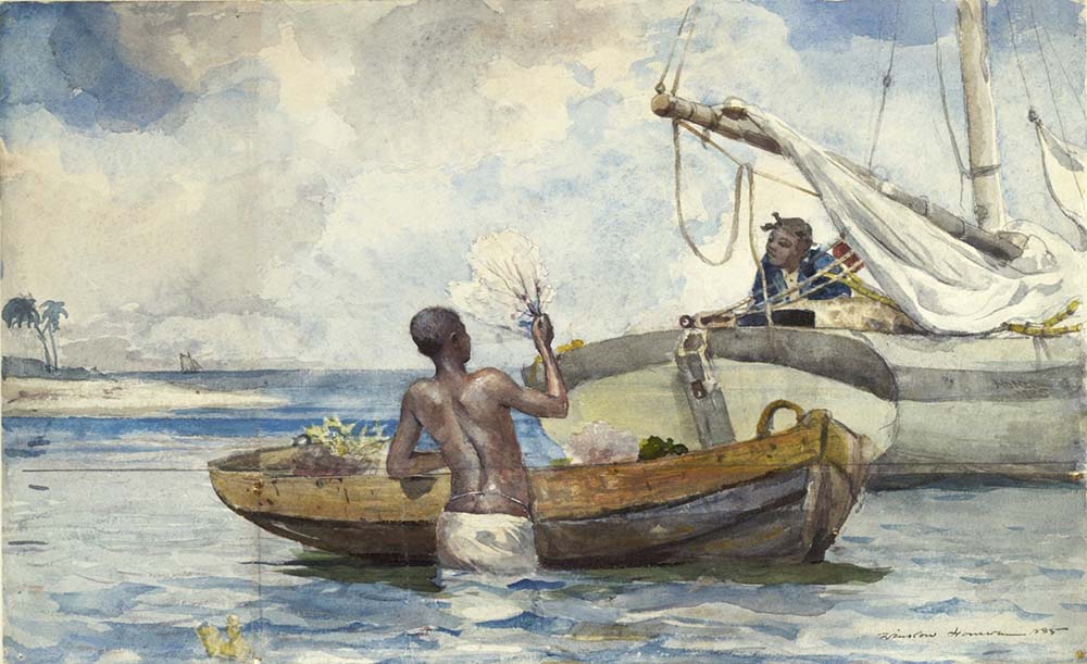 Sea Garden, Bahamas, by Winslow Homer, 1885.