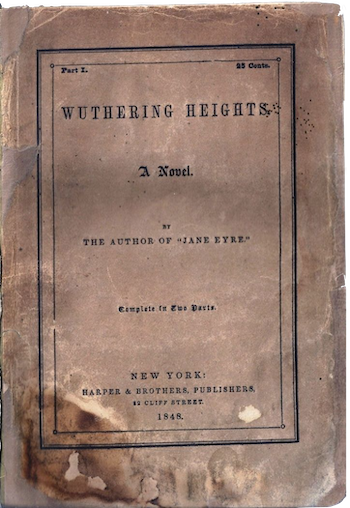 Original title page for Wuthering Heights