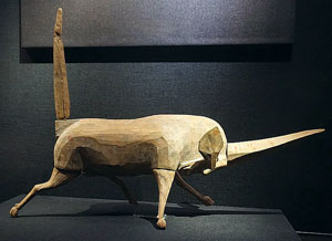 A scultpure of a Xiezhi